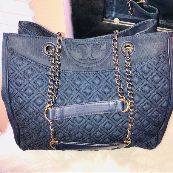 Tory Burch Bags Authentic Preloved Denim Tory Burch Tote Poshmark